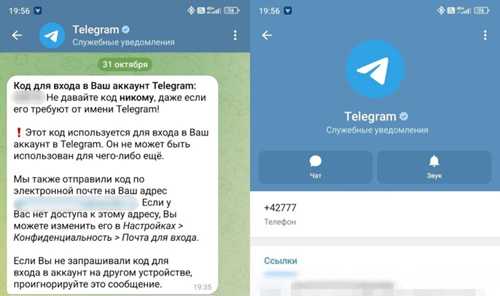 коды из приложения telegram